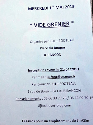 Vide greniers à Jurançon   UJ foot 2013