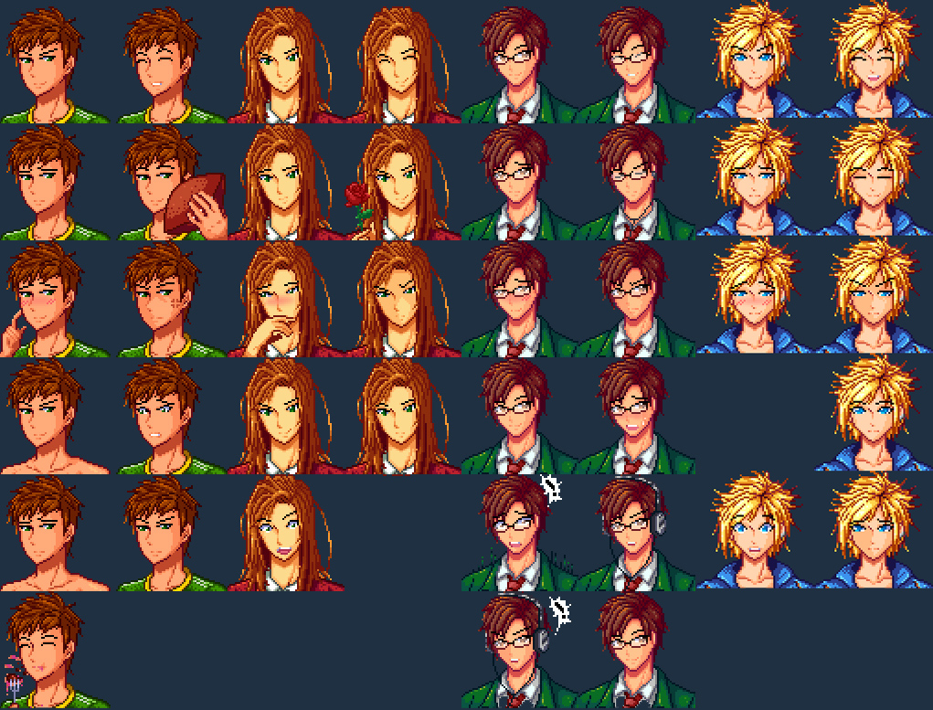 Hello Joinery stardew valley anime portraits.