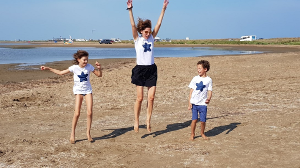 Camiseta estrella vaquera hecha a mano