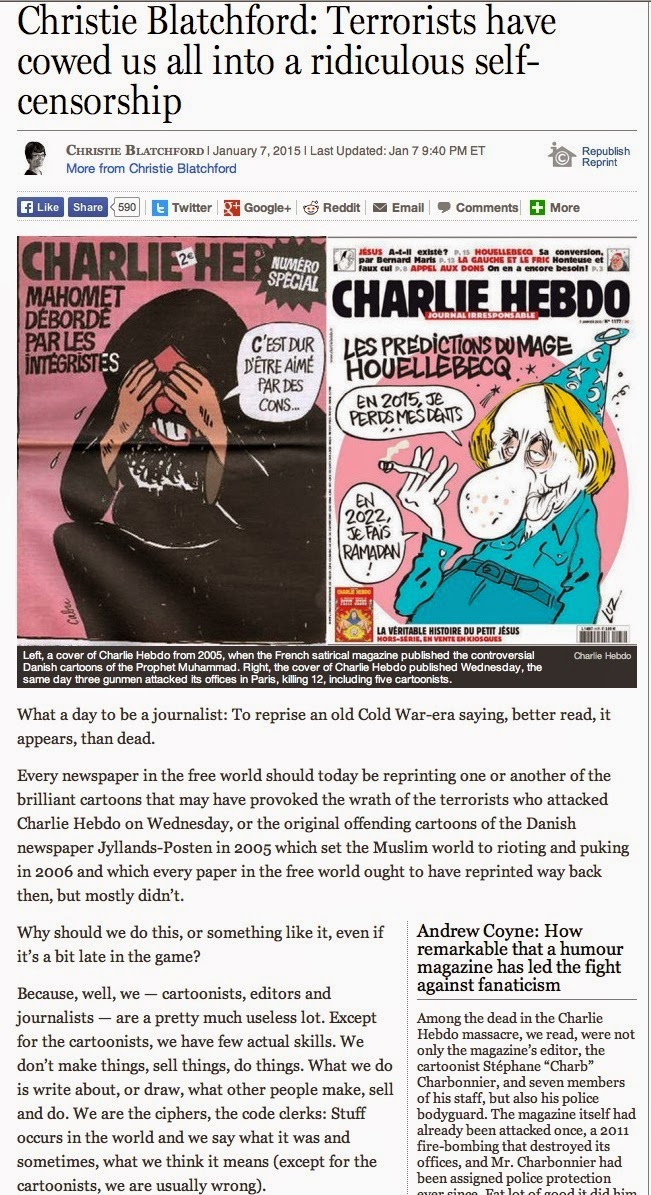 Christie Blatchford - Terrorists Have Cowed Us All - Jan. 8, 2014