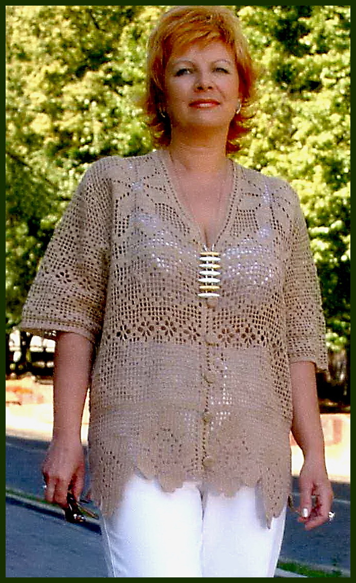 Irish crochet & FILET JACKET