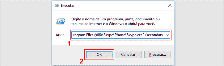 "C:\Program Files (x86)\Skype\Phone\Skype.exe" /secondary