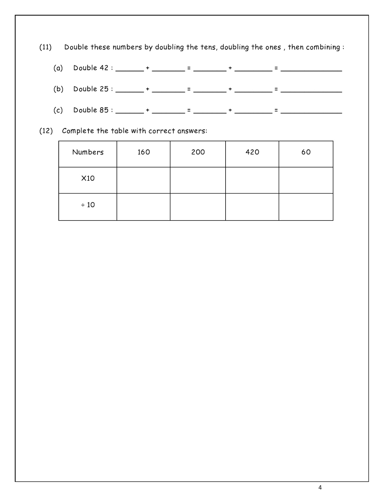 Birla World School Oman: Homework for Grade 4 as on 07/12/2017