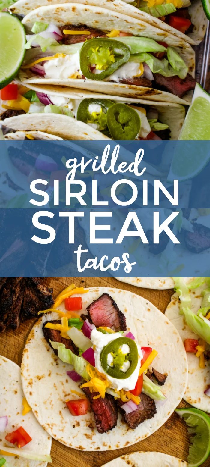 Grilled Sirloin Steak Tacos | The Two Bite Club | #tacos #steaktacos #grillingrecipe