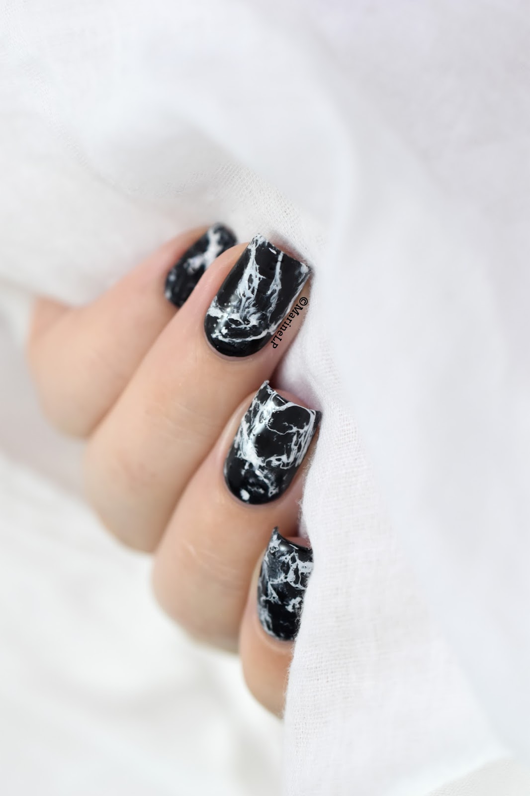 Black Marble Nails [VIDEO TUTO] Marine Loves Polish and More...