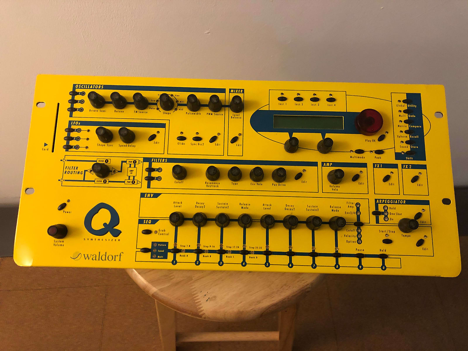 MATRIXSYNTH: Yellow Waldorf Q Rack SN 1209260005742