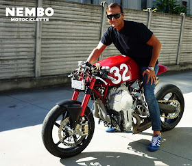 Daniele Sabatini with Nembo Motorcycle