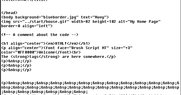 Web Development : Information on HTML