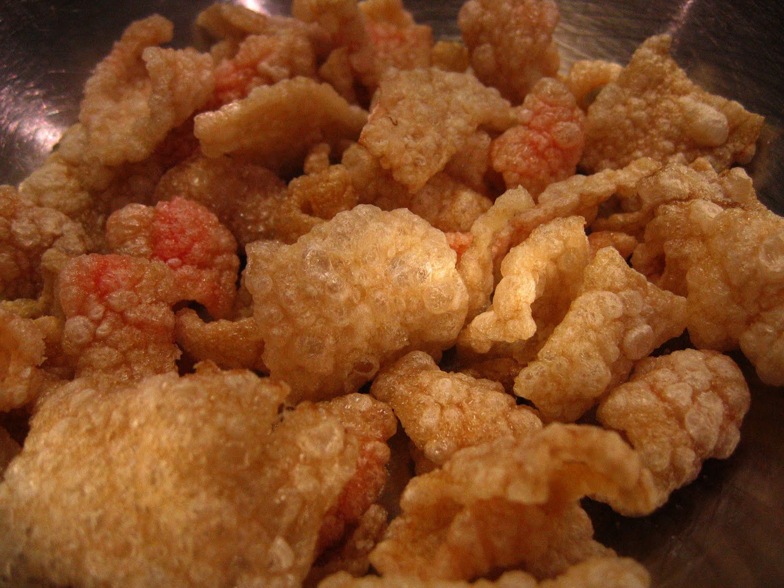 good food in a crap kitchen Pork Skin Puffs