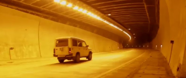 inside view of chenani nashri tunnel J&K India
