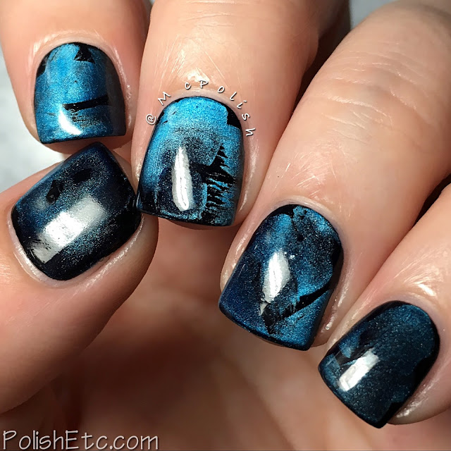 Blue Nails for the #31DC2016Weekly - Masura magnetic manicure - McPolish