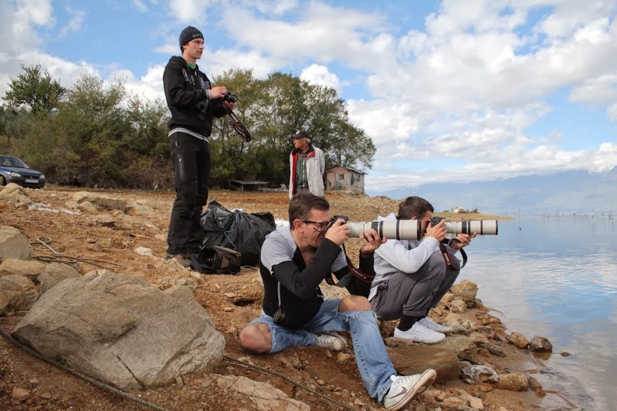 Here we are all three together in Greece at lake Kerkini!