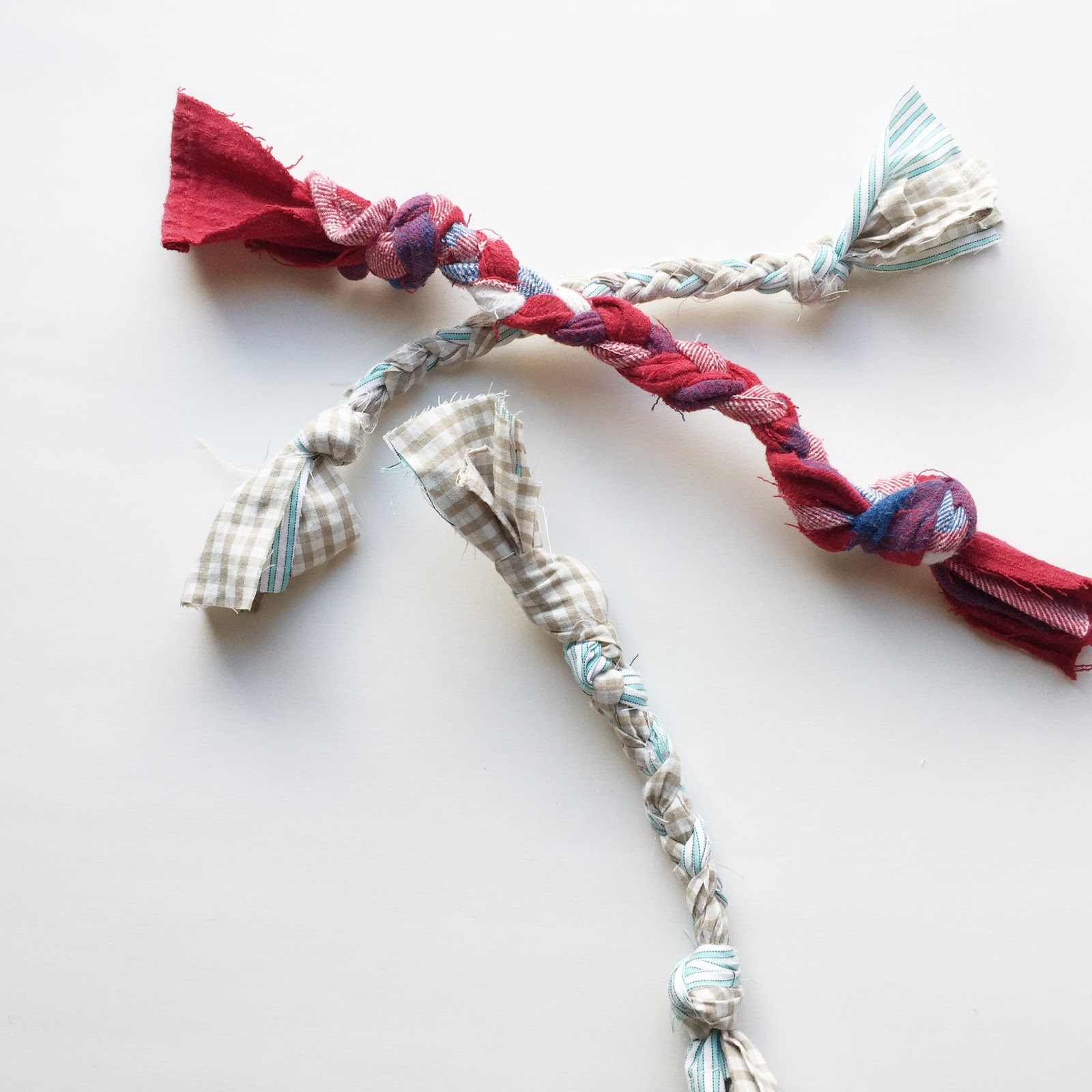 DIY Dog Rope Braid Chew Toy Tutorial Designs by TiffanyCo