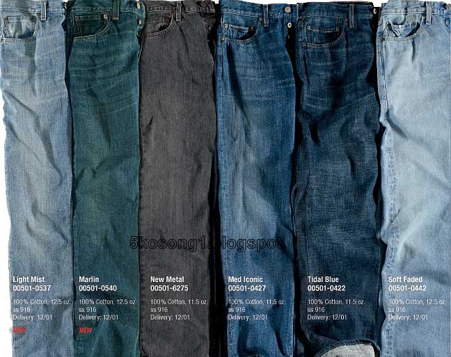 Какие есть цвета джинсов