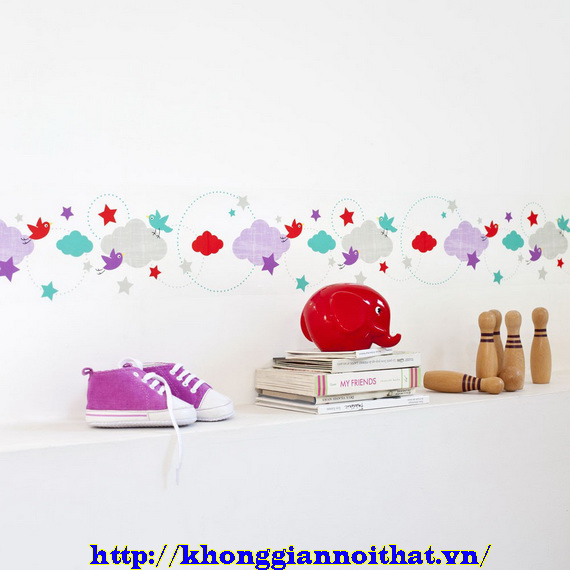Mẫu giấy dán tường trang trí cho bé 10