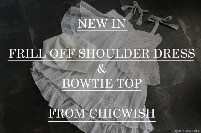 New In フリフオフショルダーワンピース ボウタイベアトップ From Chicwish Japanese Fashion Blogger Xoxohilamee 日本人ファッションブロガー
