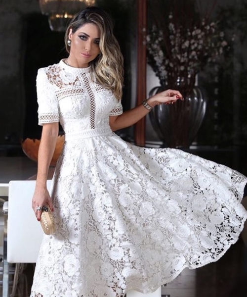 vestido branco para missa