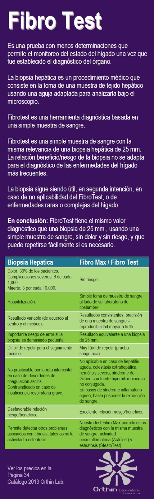 Fibrotest Components ORTHIN LABORATORIO DE REFERENCIA EN COSTA RICA: FIBRO MAX / FIBRO TEST