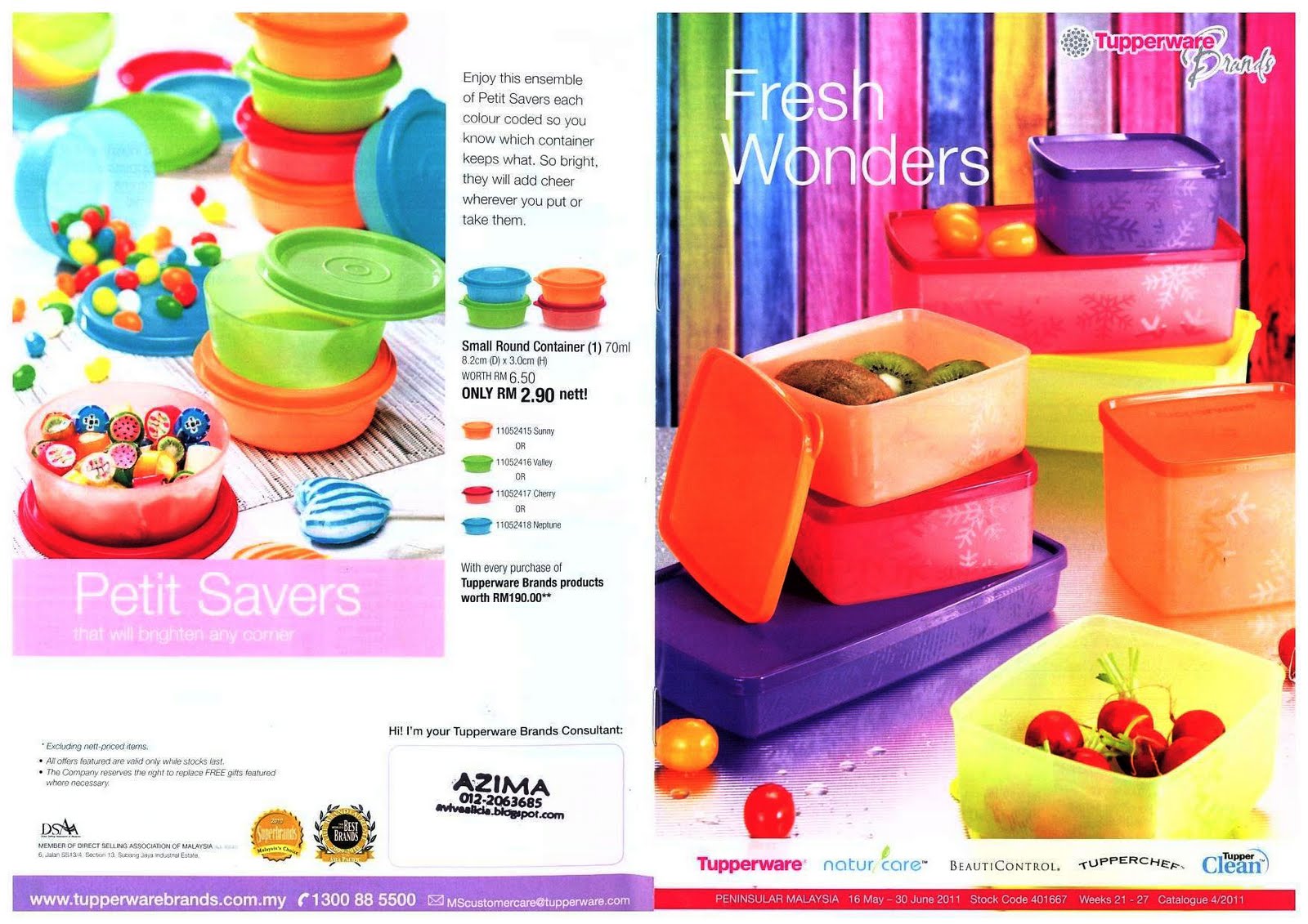 Aviva and Tupperware Brands New Tupperware Catalog 4/11 (15 May until