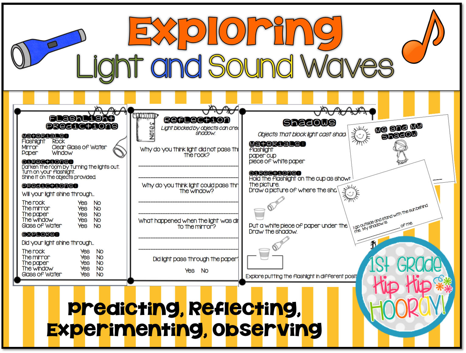 1st Grade Hip Hip Hooray!: Exploring Light and Sound Waves