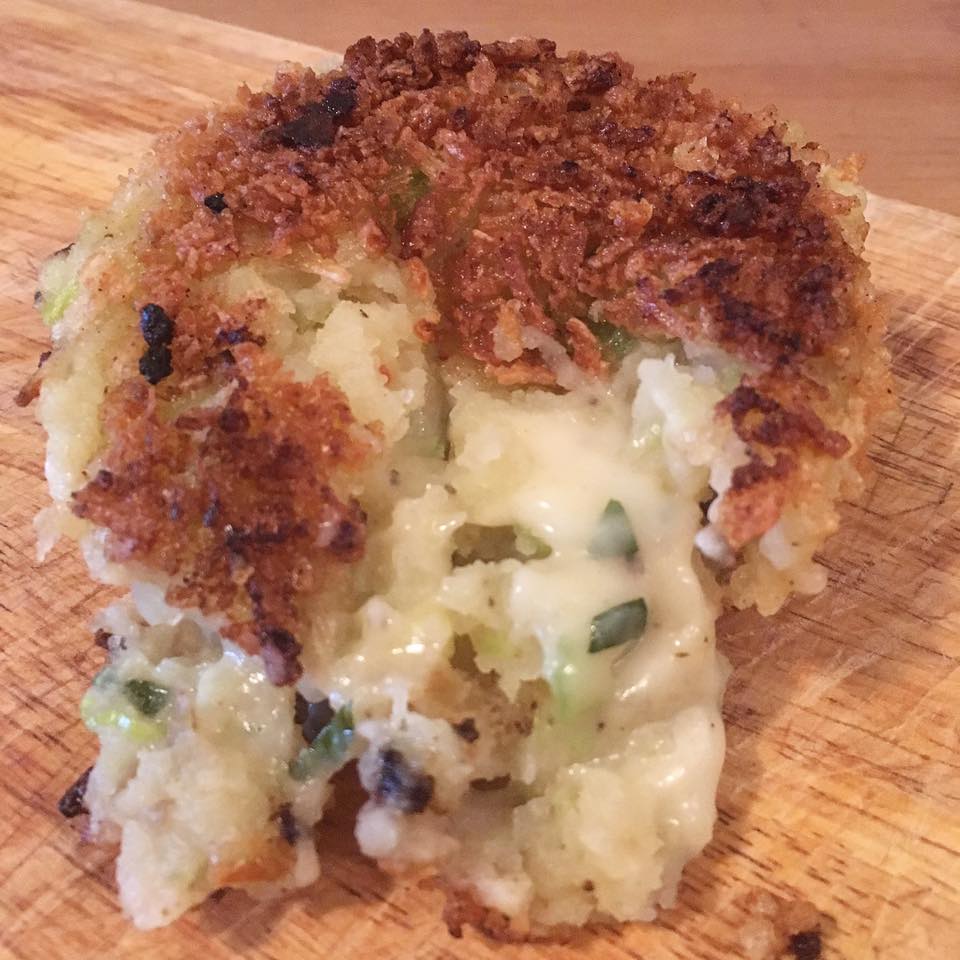 MATTYB BAKES "MELT IN THE MIDDLE" CHEESE AND ONION POTATO CAKES