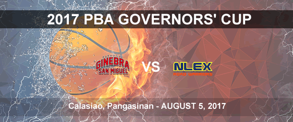 List of PBA Game(s) Saturday August 5, 2017 @ Calasiao, Pangasinan
