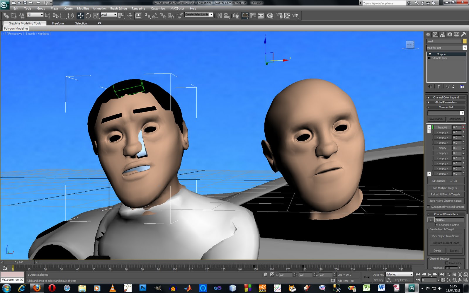 3D Modelling and Animation Morphing in my Animation