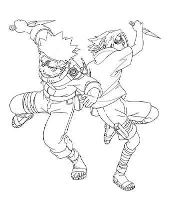 Dibujo para pintar e imprimir Naruto ~ Pintamonos