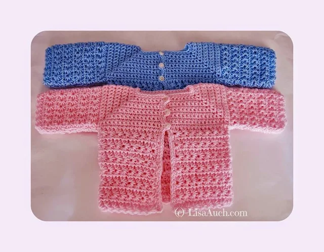 Free Crochet Pattern Baby Cardigan A Star is Born