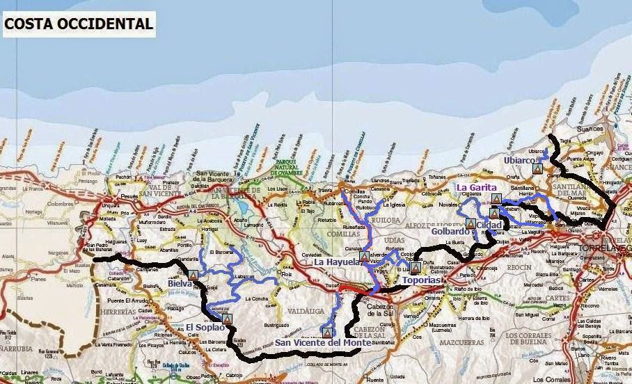 Recorridos Ciclistas Cantabria: Costa Occidental