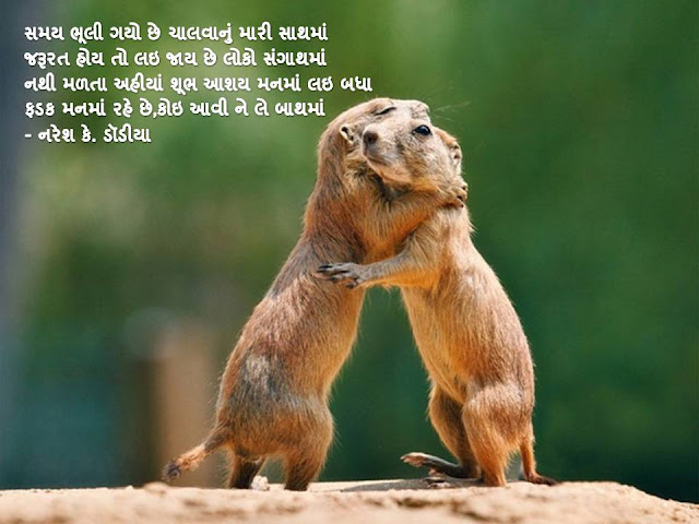 समय भूली गयो छे चालवानुं मारी साथमां Gujarati Muktak By Naresh K. Dodia