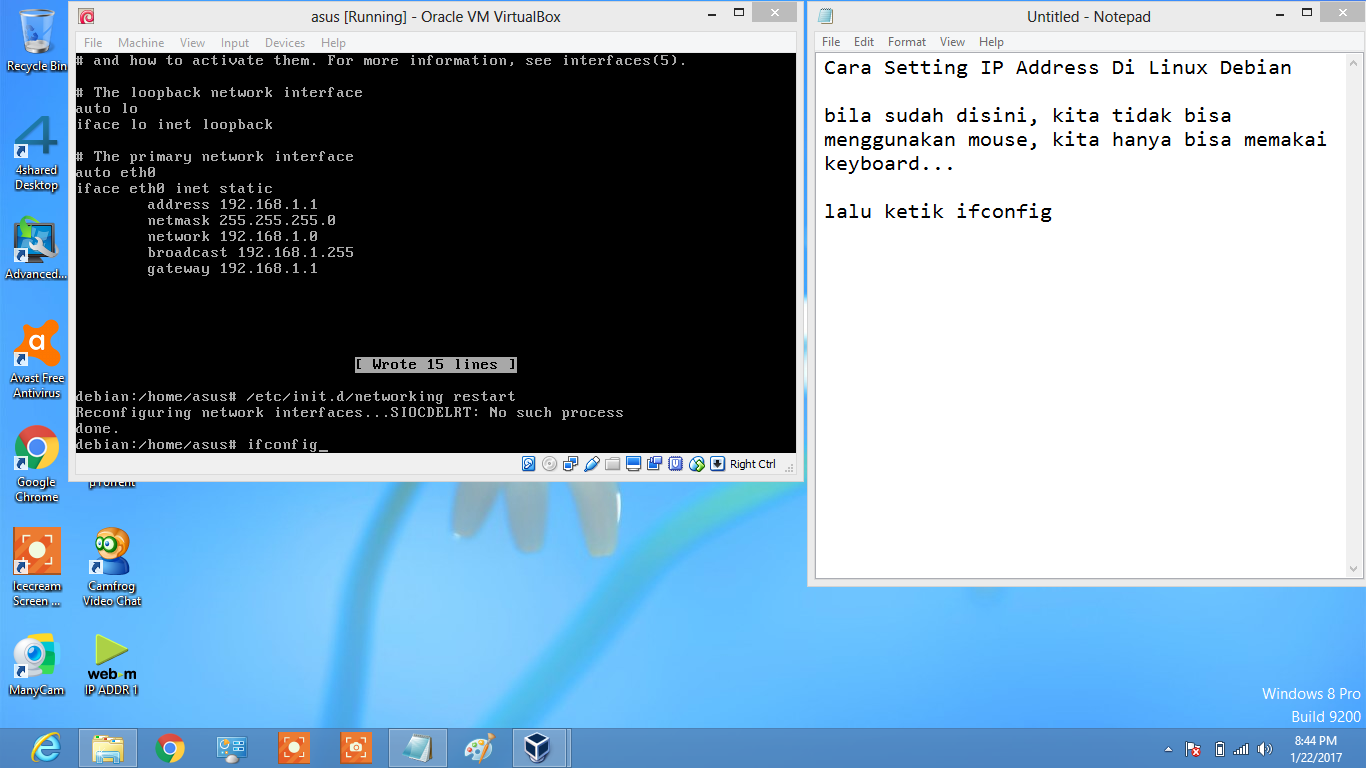 Cara Install Linux Debian Cara Setting IP Address Linux Debian