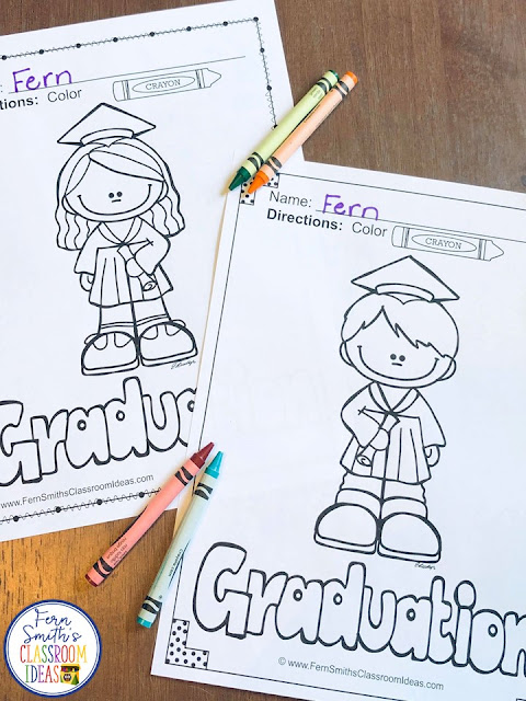 I LOVE Kindergarten graduation! Whether you celebrate as an entire grade level, or just in your classroom, it is a memory that parents and grandparents cherish forever! You can use these free Graduation Coloring Pages as an invitation to attend, or as a blank rolled up certificate to hand to your students to color later at home, saving the actual certificate to give to their parents later as a nice keepsake. These FREE End of the School Year Graduation Day Color For Fun Coloring Pages are my gift to you for another year of hard work, thank you teachers!