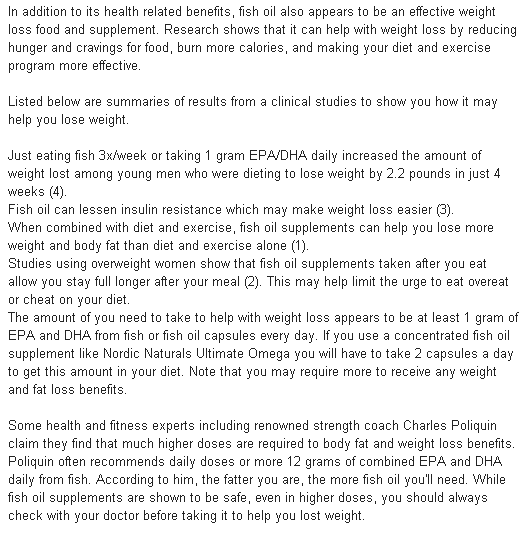 fish oil capsules weight loss Fish Oil Supplements May Help You Lose