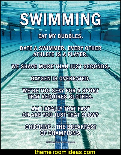Swimming Lanes Sayings poster