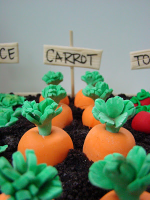 Sweet Cakes by Rebecca - garden cake with fondant carrots