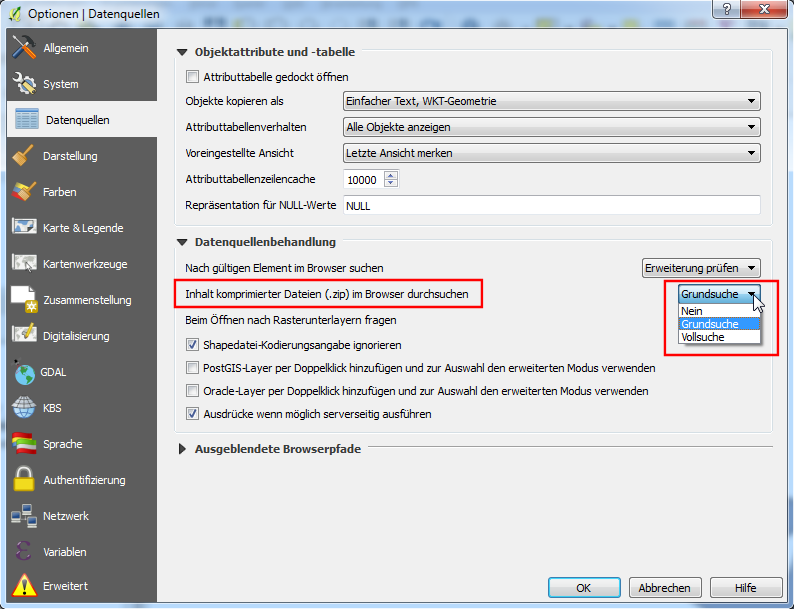 QGISTipp ZIPDateien direkt öffnen