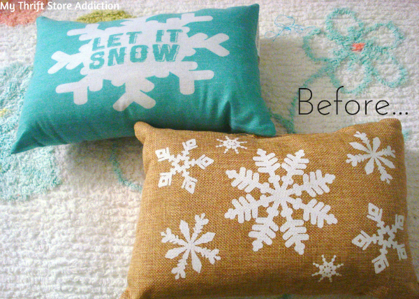 Upcycled bargain pillows