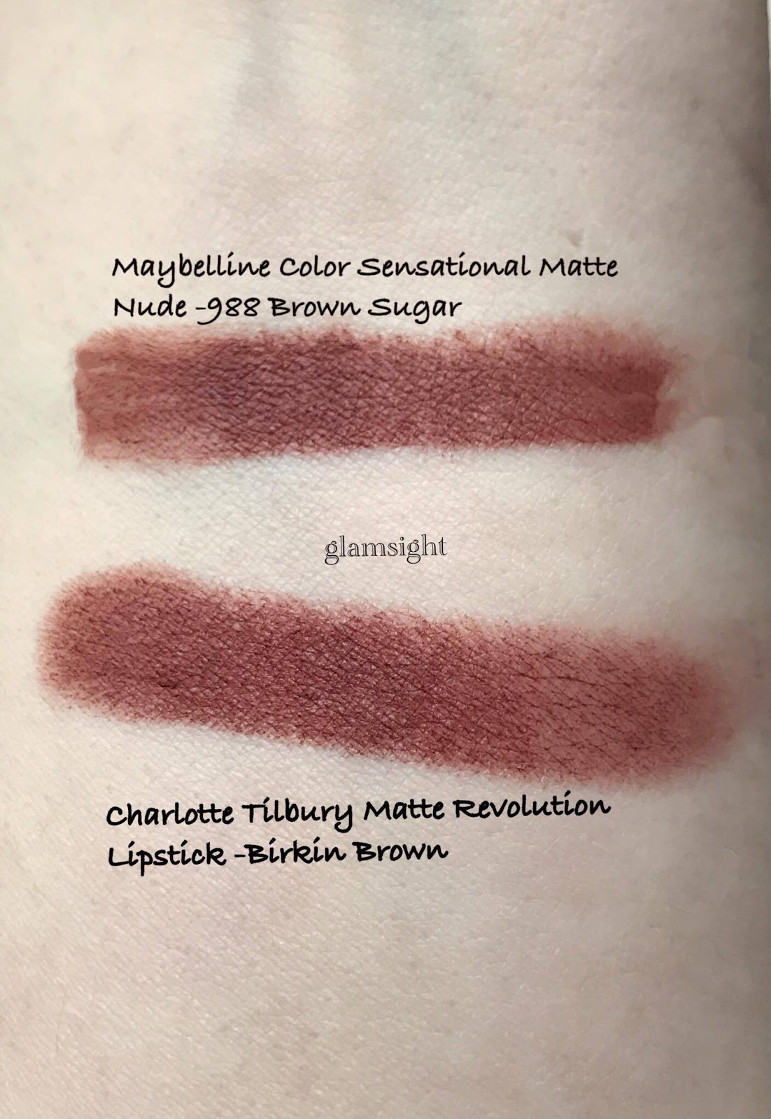 Dupe Alert Maybelline 988 Brown Sugar Vs Charlotte Tilbury Birkin