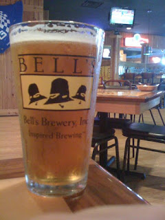 Bell's Two Hearted Ale in a glass at the brewery