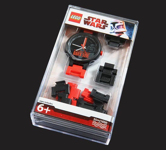 Lego Star Wars Darth Vader Dark Side Watch in Collector's Box Clear Case