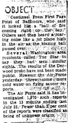 Mystery Object 'Visited' Nike Site, Army Told (Cont) - Washington Evening Star 12-7-1958