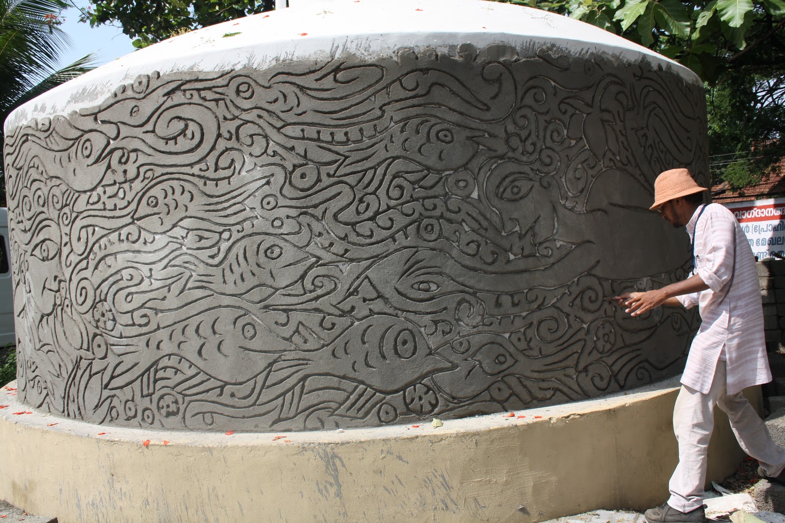 Cement Murals & Cement Elevations in Hyderabad Cement Elevation Designs & Cement Murals Hyderabad