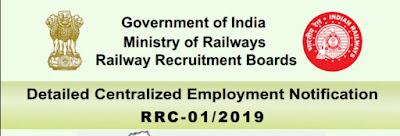 Recruitment in Railways on various position. Railway Recruitment Cell (RRC).