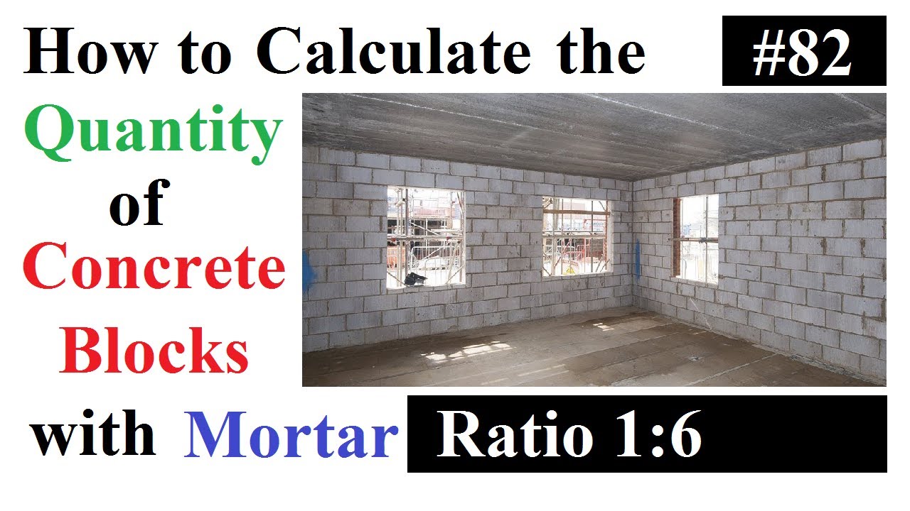 Quantity of Blocks calculation with mortar in Building