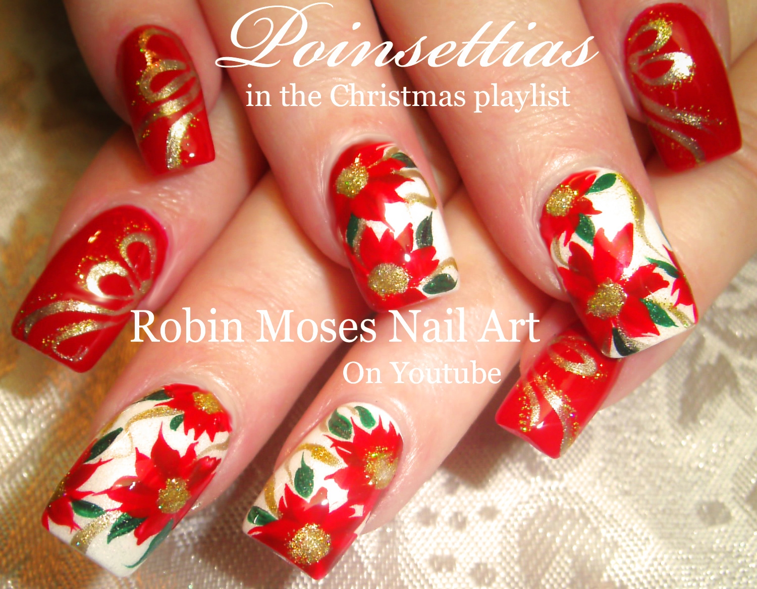 Nail Art by Robin Moses: YES! Christmas Candy Cane Stripe Nail Art with ...