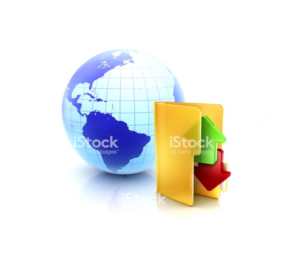 Globe Internet Ftp With Online Exchange And Sync Folder Icon Stock Globe Internet Ftp With Online Exchange And Sync Folder Icon Stock