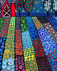 folk paintings landscape galler heather painting primitive barn mexican landscapes farm barns naive patterns karla lessons smart gerard kunst pop