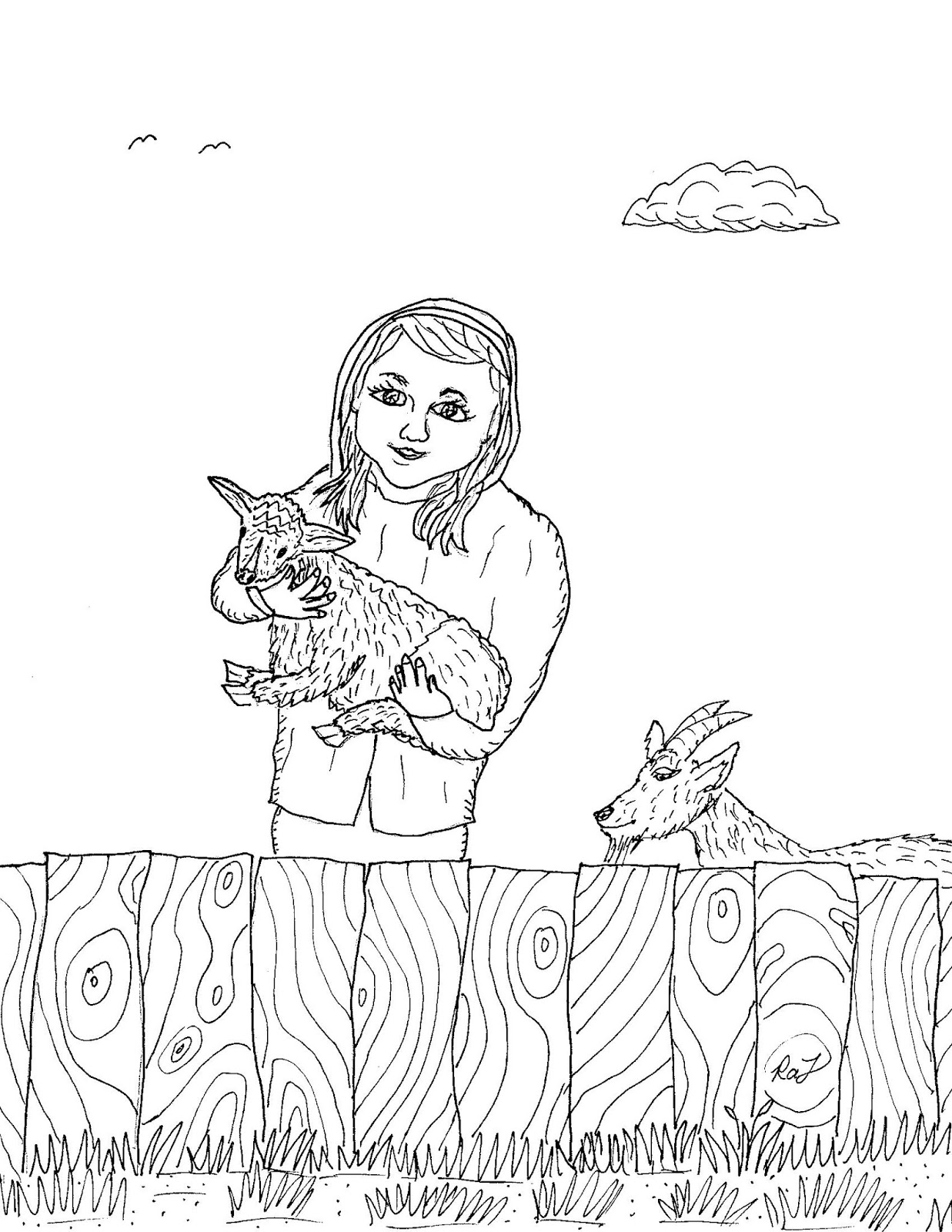 Robin S Great Coloring Pages Baby Goat