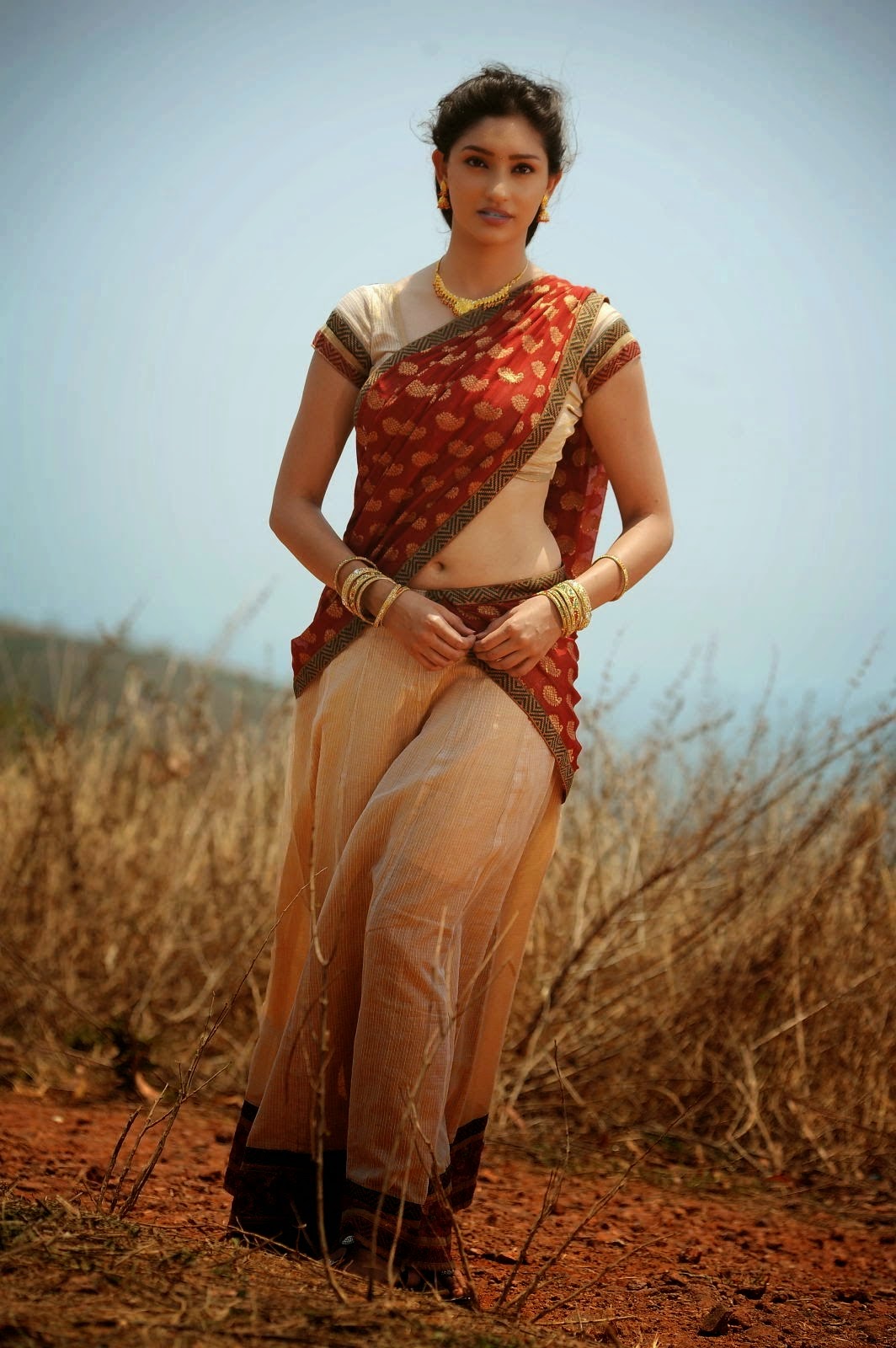 tanvi-vyas-latest-hot-stills-in-saree-to